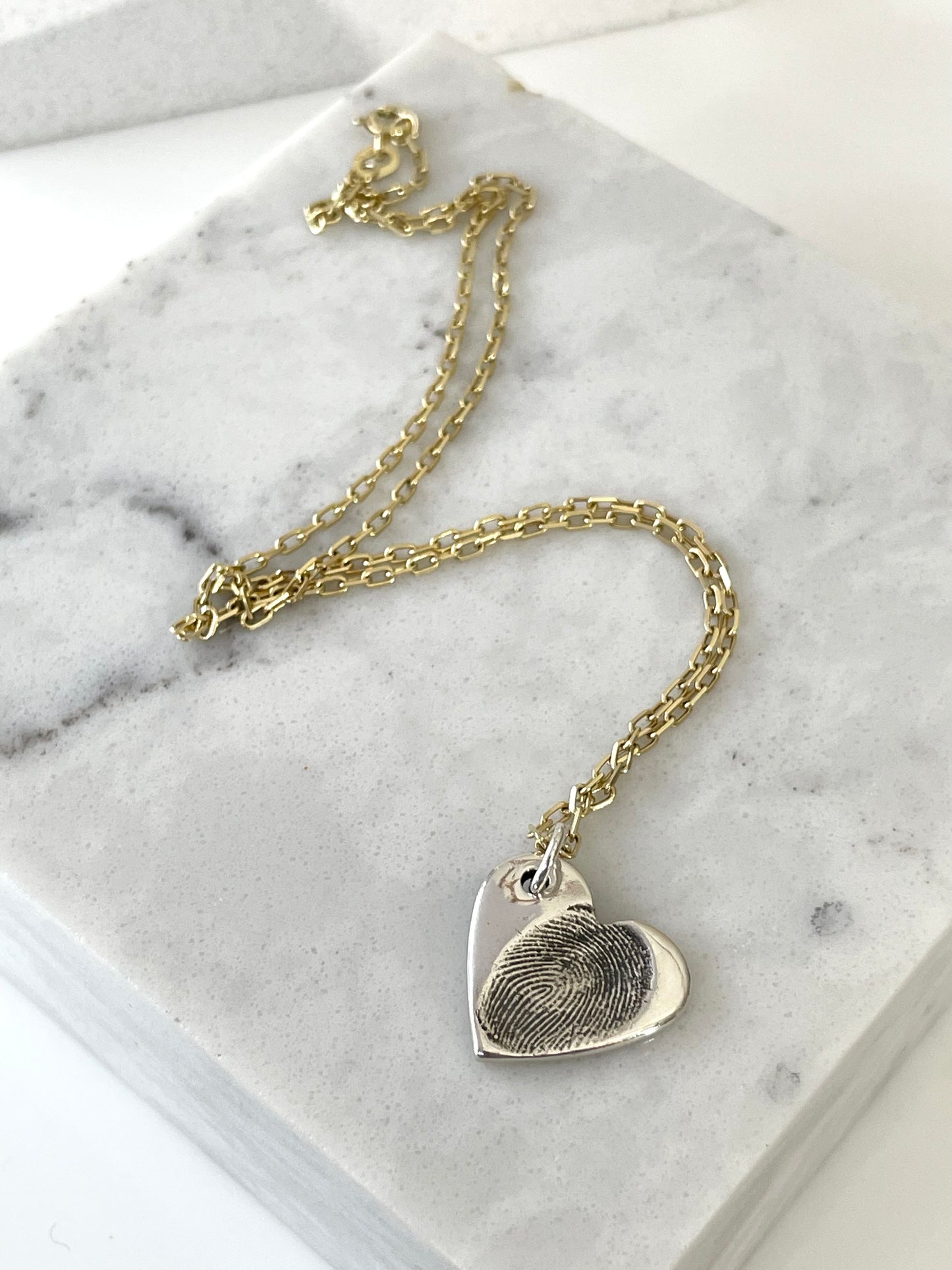 Silver Fingerprint Necklace