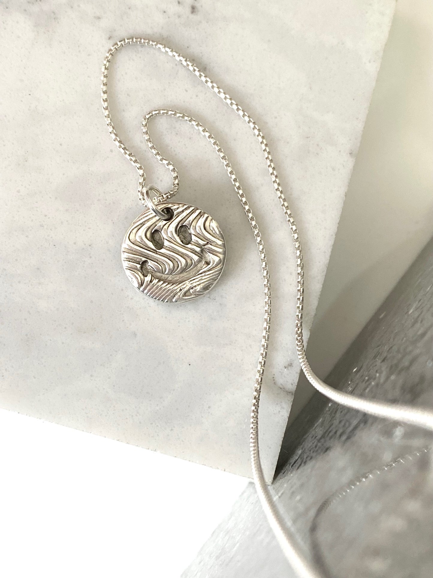 Silver Happy Necklace