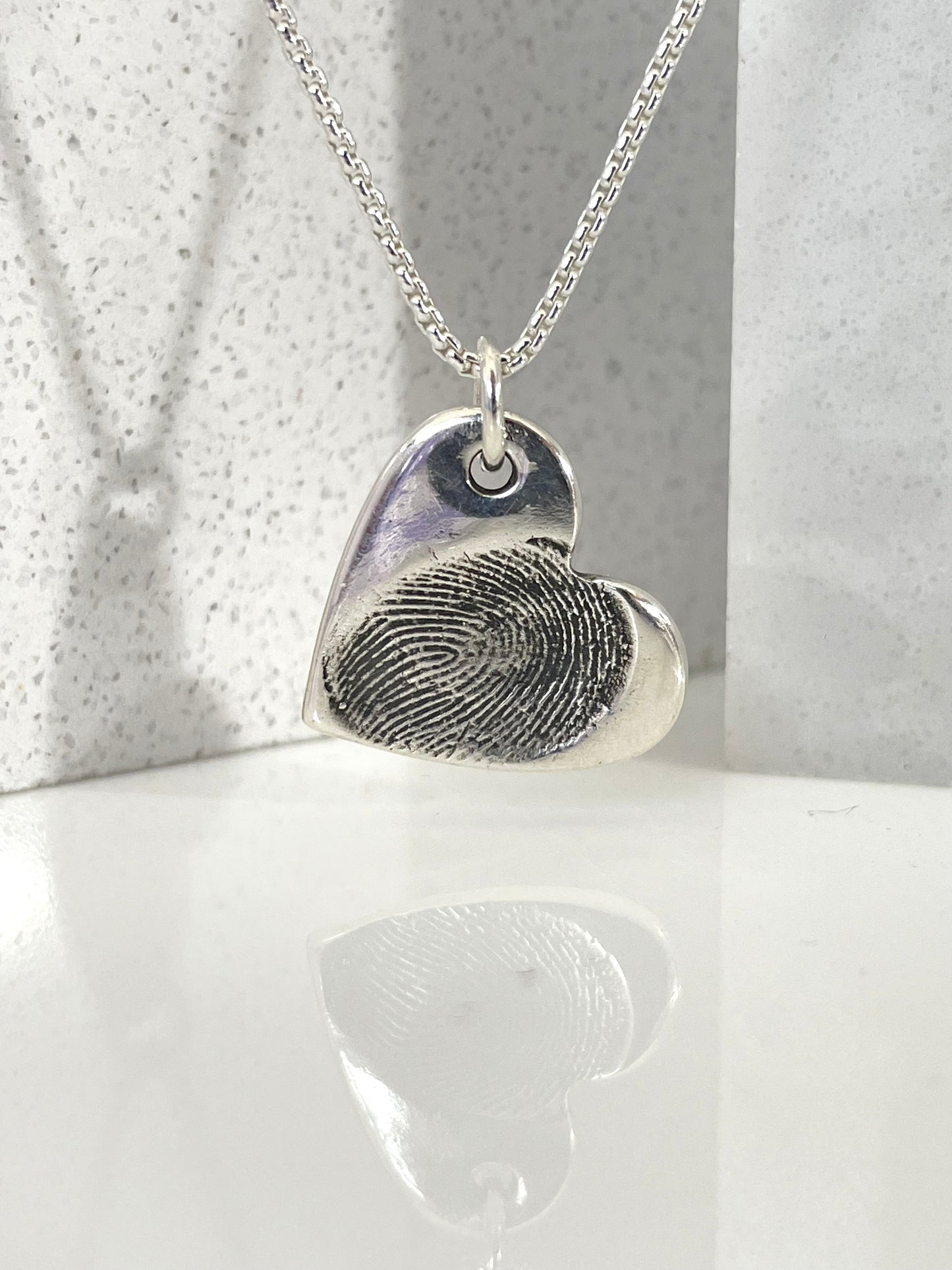 Silver Fingerprint Necklace