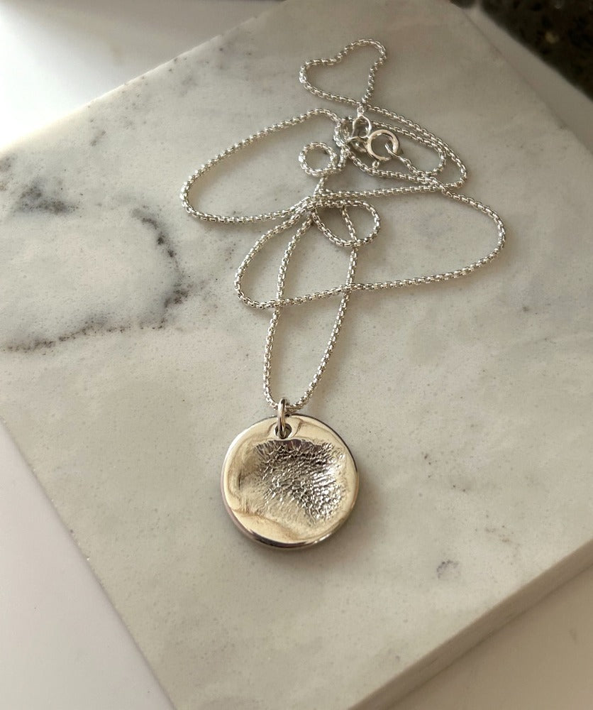 Silver Nose Print Necklace