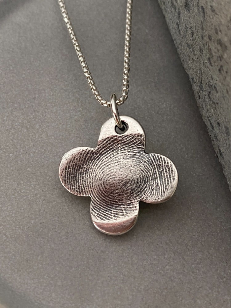 Silver Fingerprint Necklace