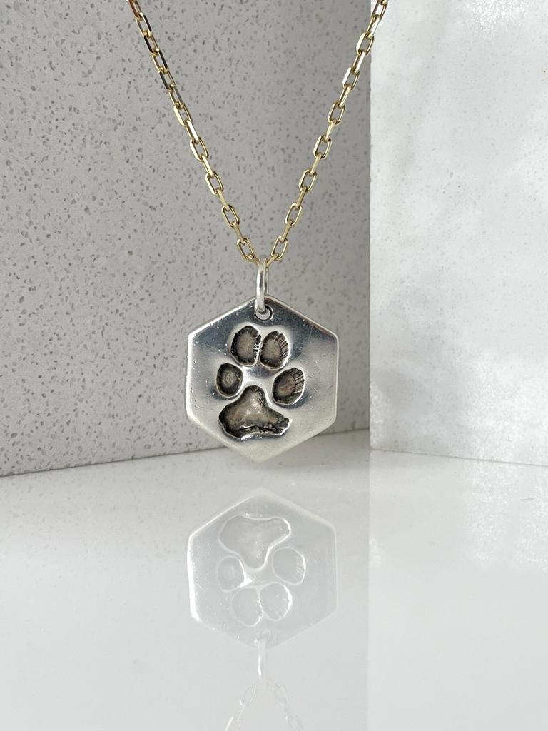 Silver Paw Print Necklace